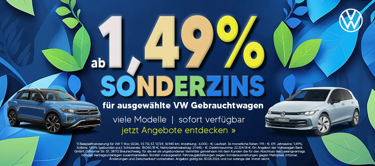 1,49% Gebrauchtwagen Sonderzins