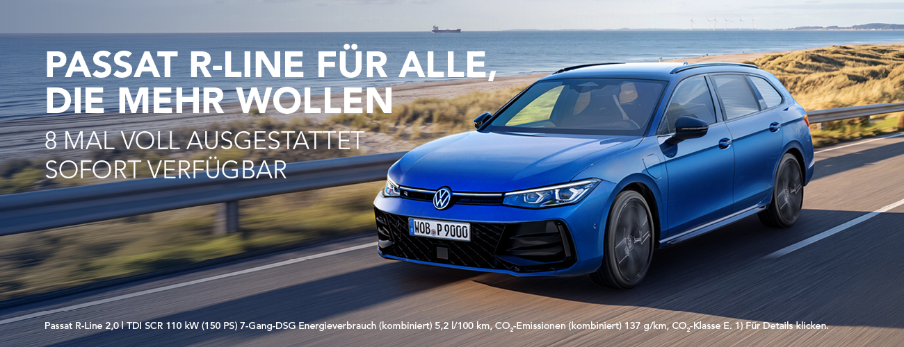 HEADER DESKTOP VW Passat R-Line Lagerwagen